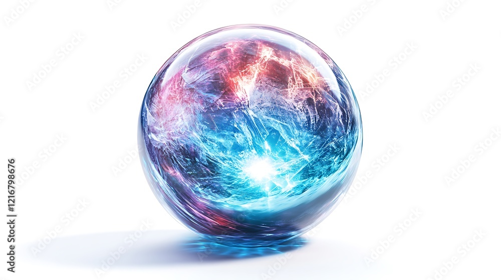 Dynamic energy sphere illustrating industrial concepts on a white background in a modern environment Dynamic energy sphere illustrating industrial concepts on a white background in a modern environment