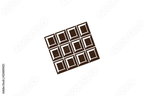 simple and unobtrusive chocolate bar  vector silhouette illustration isolated in white background