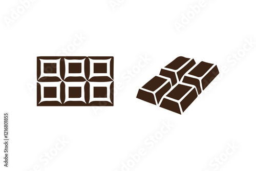 simple and unobtrusive chocolate bar  vector silhouette illustration isolated in white background