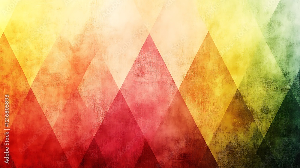 colorful arrangement of interlocking polygons in bold gradients of pink, orange, and green, glowing brightly. colorful arrangement of interlocking polygons in bold gradients of pink, orange, and green, glowing brightly.