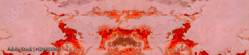 Obraz na płótnie Banner Texture of old dirty concrete painted red wall as background. w salonie