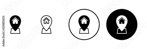 Address icon vector. home location sign and symbol. pinpoint