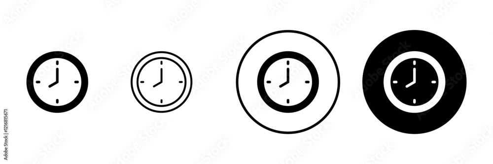 Clock icon vector. Time sign and symbol. watch icon Clock icon vector. Time sign and symbol. watch icon
