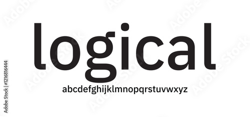 Logical, Modern Bold Font. Typography urban style alphabet fonts for fashion, sport, technology, digital, movie, logo design, vector illustration, uppercase and lowercase.

