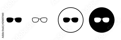 Glasses icon vector. Glasses sign and symbol