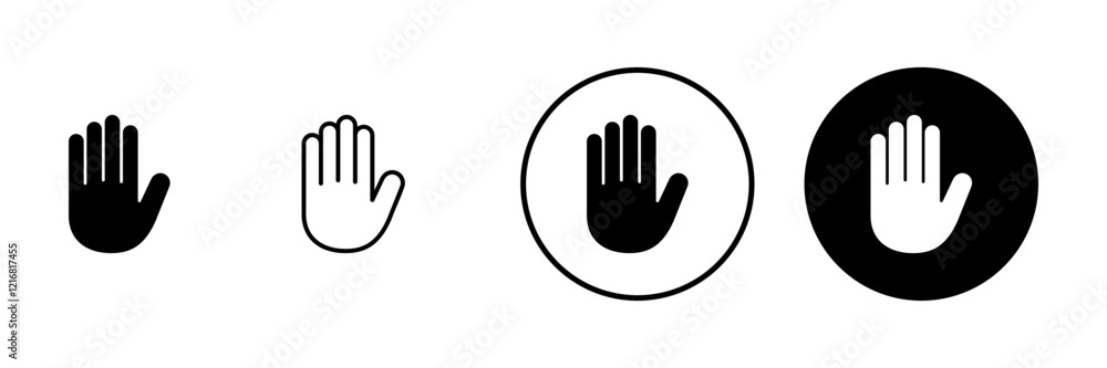 Hand icon vector. hand sign and symbol. palm Hand icon vector. hand sign and symbol. palm