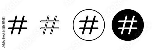 Hashtag icon vector. hashtag sign and symbol