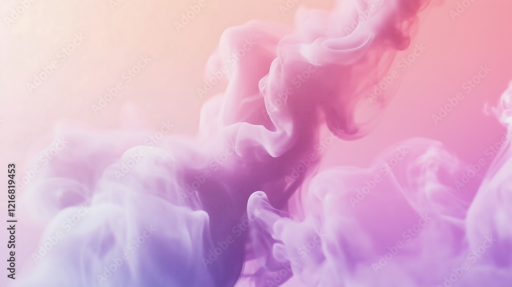 Obraz premium A Pastel Gradient Background in Pink and Lavender Tones.
