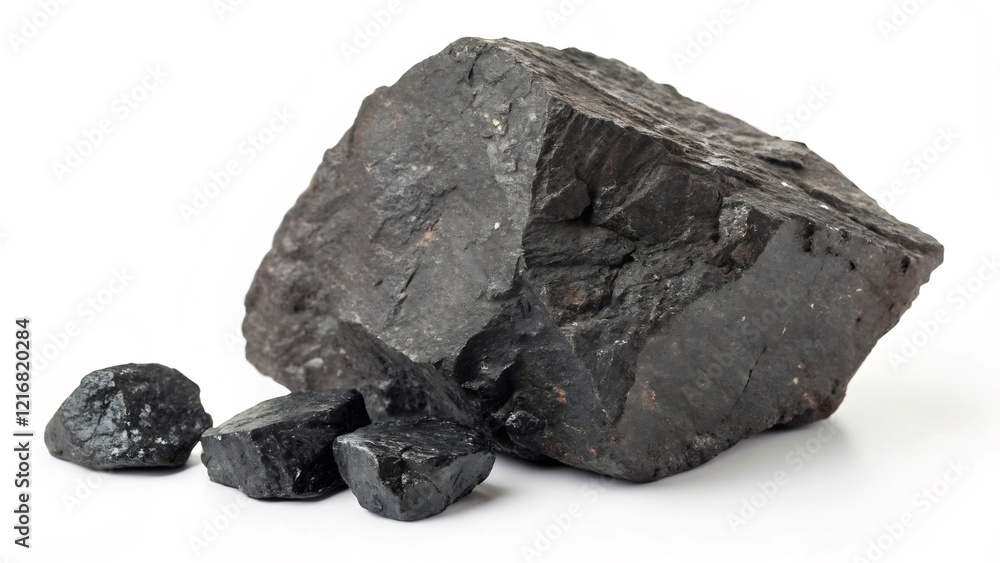 Obraz premium coal isolated on white background