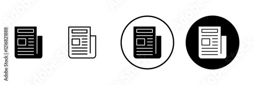 Newspaper icon vector. news paper sign and symbolign