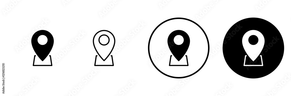 Pin icon vector. Location sign and symbol. destination icon. map pin Pin icon vector. Location sign and symbol. destination icon. map pin