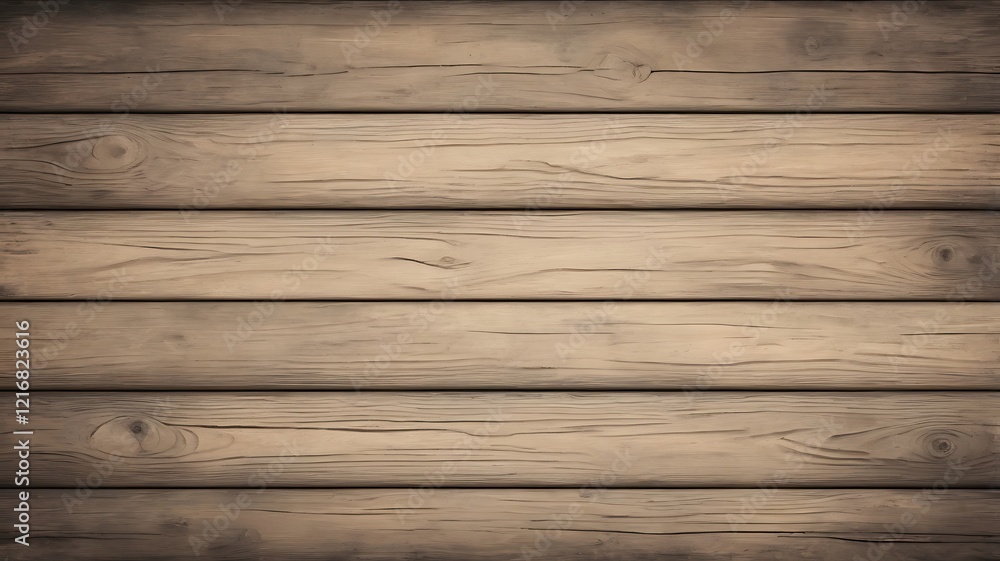 Fototapeta premium Rustic wooden texture with subtle grain, knots, perfect background material.