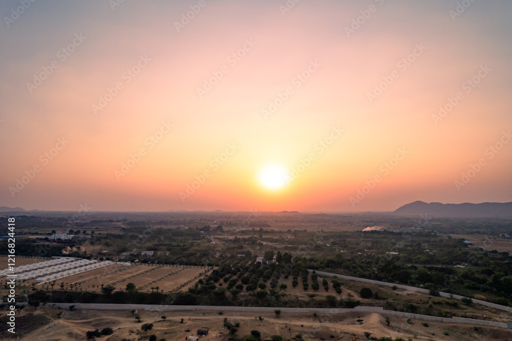 Landscape of Pushkar city of Rajasthan, India Landscape of Pushkar city of Rajasthan, India