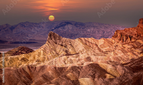 Zabriskie point, death valley, california, usa photo