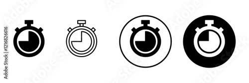 Stopwatch icon vector. Timer sign and symbol. Countdown icon. Period of time