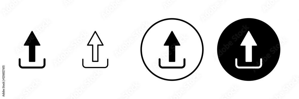 Upload icon vector. load data sign and symbol Upload icon vector. load data sign and symbol