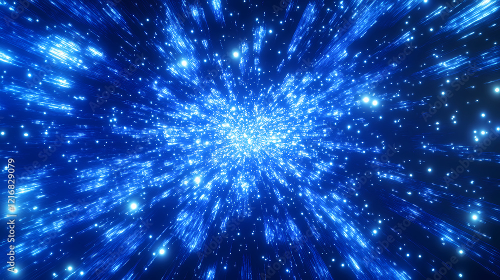 Fototapeta premium Digital Flow in a Light-Speed Matrix