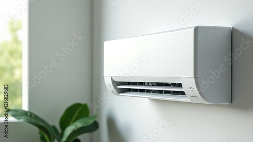 Cool White Wall Mounted AC in Corner Room