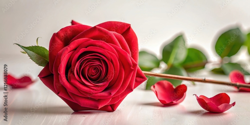A delicate red rose with a heart-shaped center, surrounded by soft pink petals, and an arrow piercing through the stem, symbolizing love and passion , flower, floral arrangement A delicate red rose with a heart-shaped center, surrounded by soft pink petals, and an arrow piercing through the stem, symbolizing love and passion , flower, floral arrangement