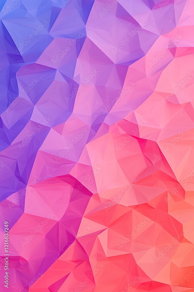 Fototapeta premium A vibrant, abstract background featuring a blend of purple and pink geometric shapes, creating a dynamic and colorful visual effect.