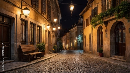 narrow street in the town
