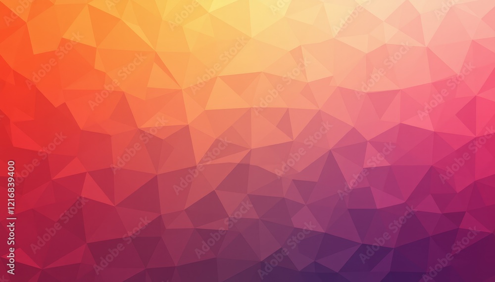 Obraz premium Polygonal gradient in orange and purple tones.