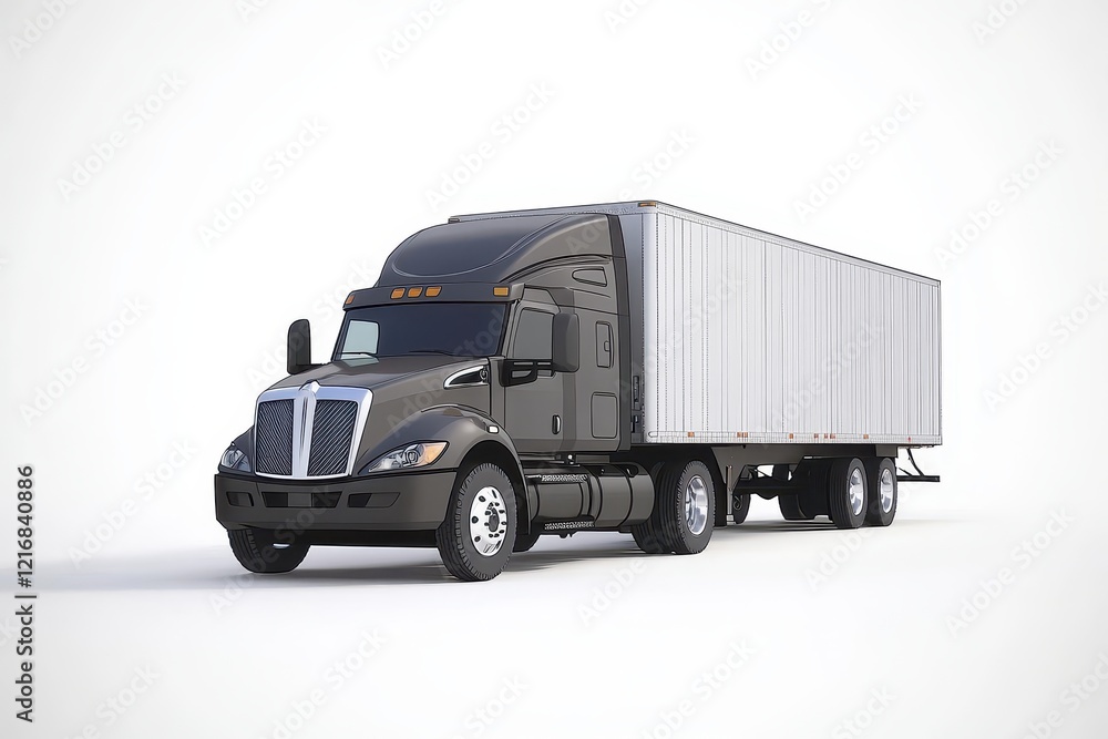 3D Vector Style Cargo Truck Design 3D Vector Style Cargo Truck Design