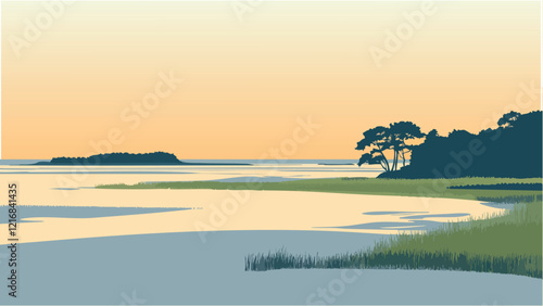 The Golden Isles- A Serene Georgia Landscape.eps