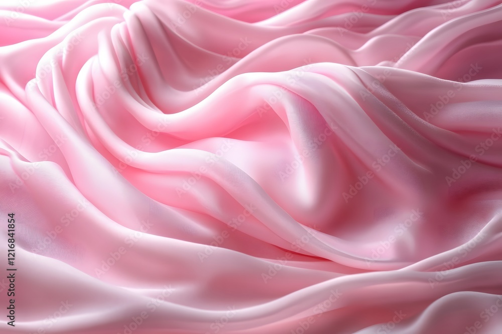 Obraz premium Luxurious Pink Silk Fabric Texture for Elegant Design and Fashion
