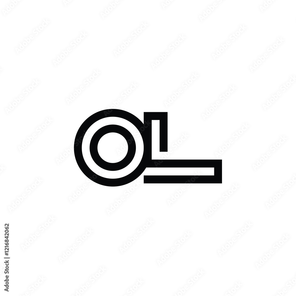 OL monogram logo design letter text name symbol monochrome logotype alphabet character simple logo OL monogram logo design letter text name symbol monochrome logotype alphabet character simple logo