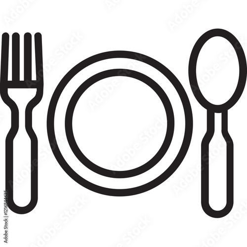  Dining Vector Icon Set with Transparent Background
