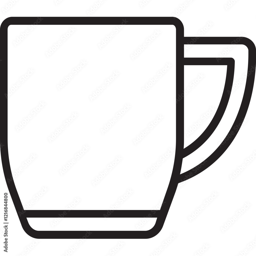 Tea Mug Vector Icon Set with Transparent Background Tea Mug Vector Icon Set with Transparent Background