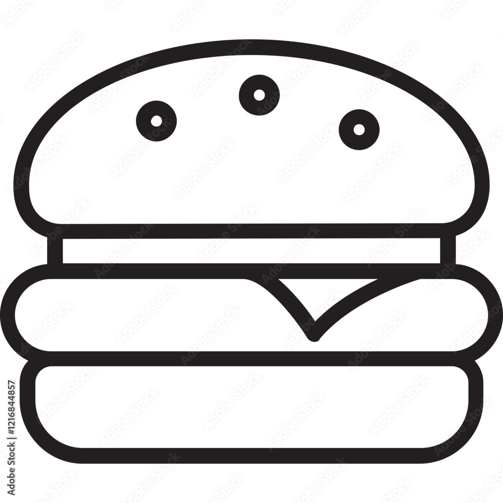 Burger Vector Icon Set with Transparent Background Burger Vector Icon Set with Transparent Background