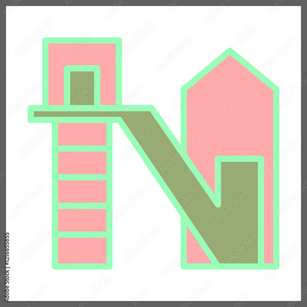Mining Shaft Elevator Icon Design Mining Shaft Elevator Icon Design