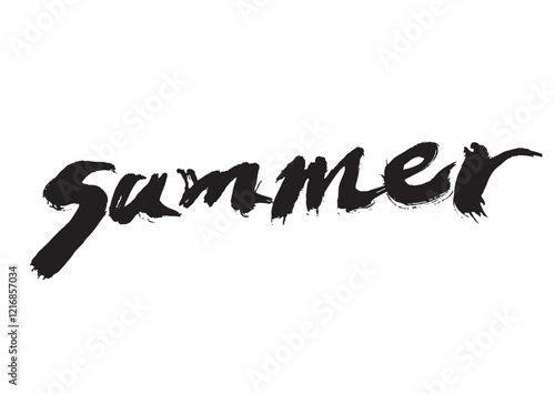 墨文字 筆で書かれた文字 SUMMER