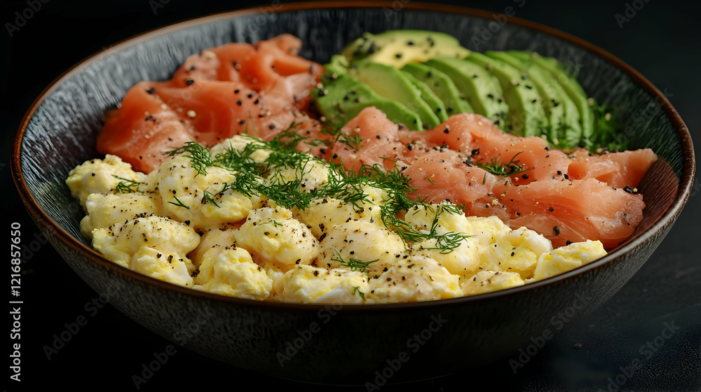 Aromatic Smoked Salmon and Avocado Breakfast Bowl Aromatic Smoked Salmon and Avocado Breakfast Bowl