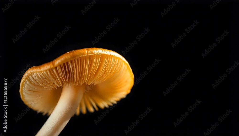 mushroom on black background mushroom on black background