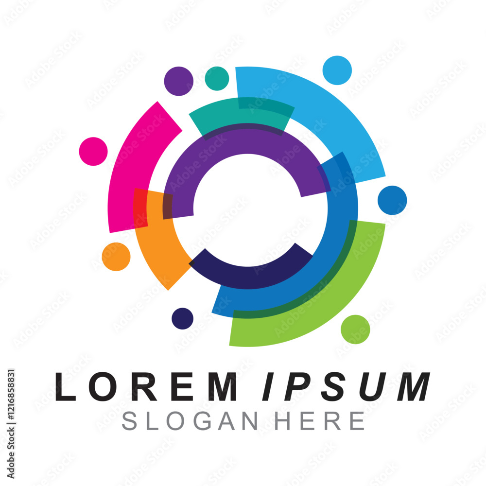 Community, network and social logo vector Community, network and social logo vector