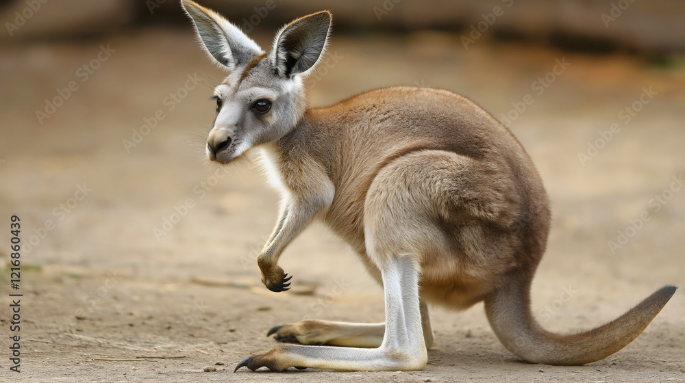 Cute Baby Kangaroo in Natural Habitat Captured in Wildlife Photography Cute Baby Kangaroo in Natural Habitat Captured in Wildlife Photography