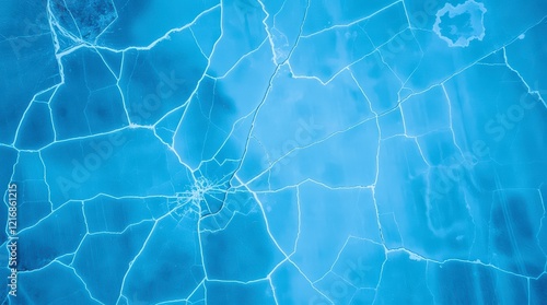 Cracked Blue Surface photo