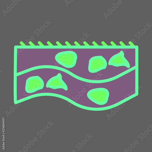 Mineral Deposit Icon Design