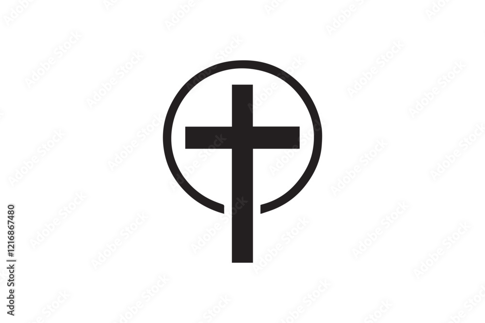 simple and subtle vector silhouette of cross in black and white, set against a white background. simple and subtle vector silhouette of cross in black and white, set against a white background.