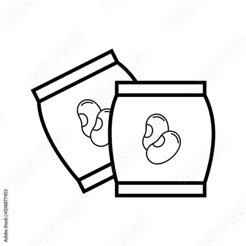 Salted peanuts bag icon. Simple illustration of salted peanuts bag vector icon for web design isolated on white background