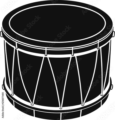 drum silhouette vector illustration