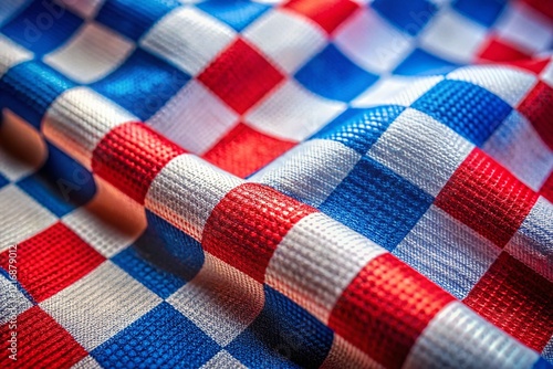 Close-up Checkered & Solid Background Texture: High-Resolution Stock Photo