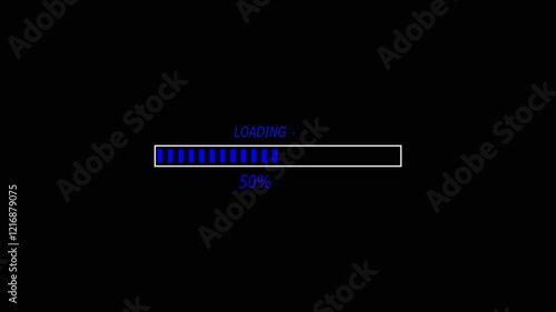 Wallpaper Mural Abstract beautiful loading bar. Blue loading bar and Progress bar 4k animation.  0-100 percent  Torontodigital.ca