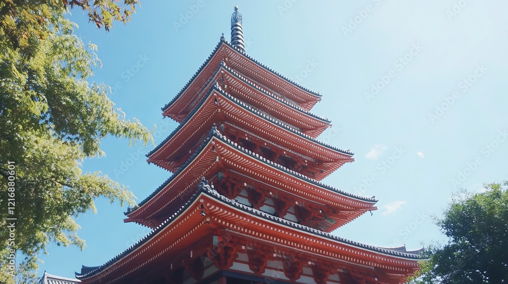 Witness the beauty of Japan's Red Sanjunoto Pagoda, a stunning Buddhist temple situated in the picturesque Kiyomizu area. Witness the beauty of Japan's Red Sanjunoto Pagoda, a stunning Buddhist temple situated in the picturesque Kiyomizu area.