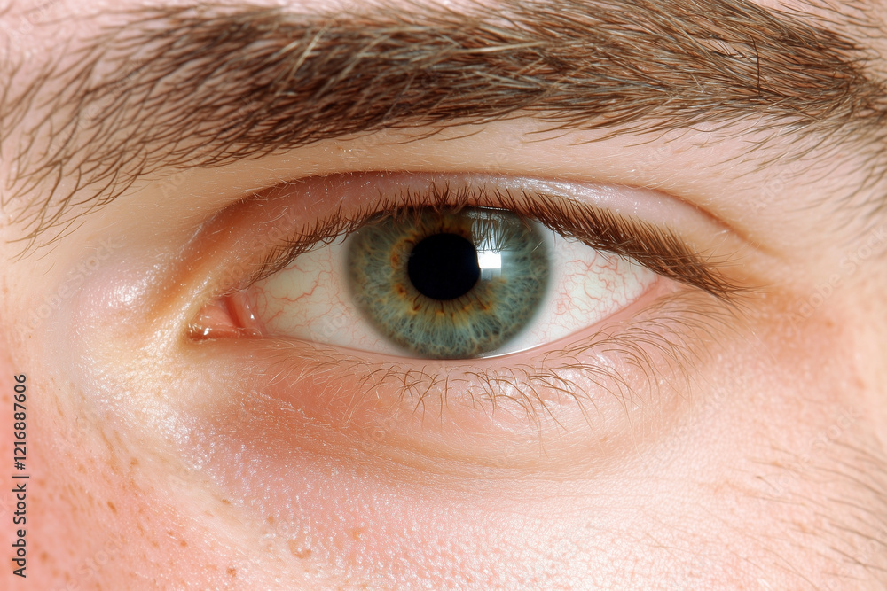 Fototapeta premium extreme closeup of human eye showing detail and texture
