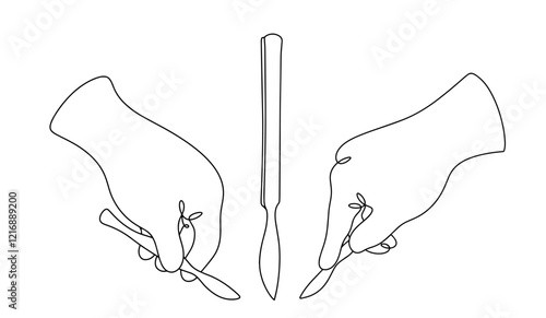 Scalpel in hand