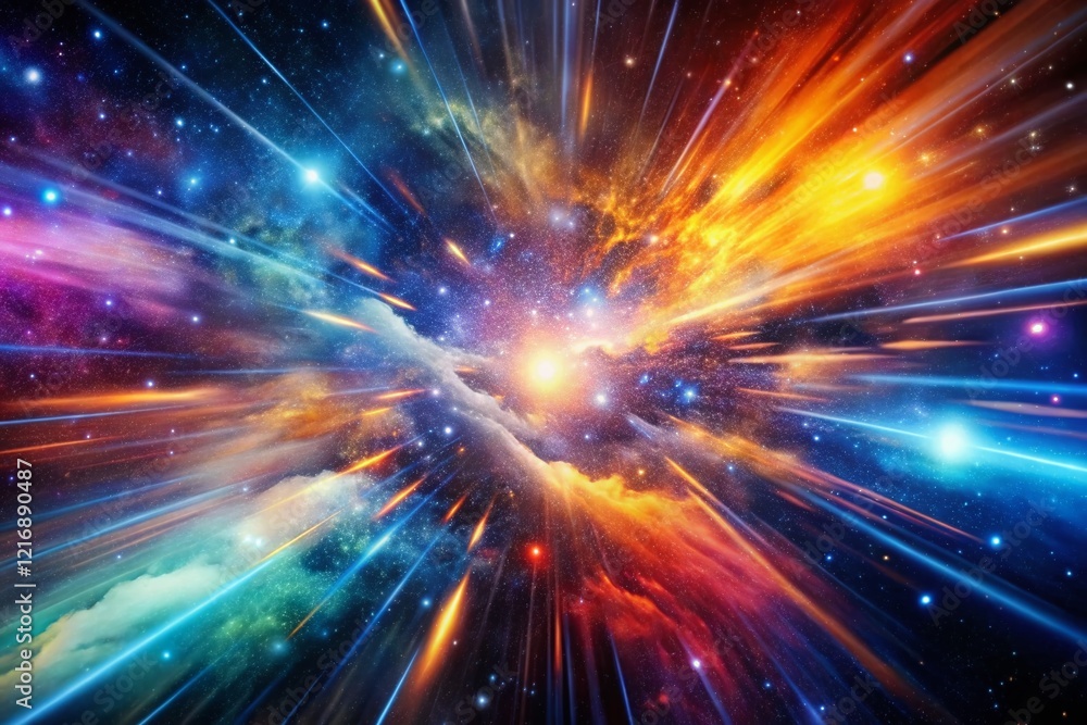 Cosmic Hyperspeed: Light Speed Travel Through Nebulae - Stunning Generative Art Background Cosmic Hyperspeed: Light Speed Travel Through Nebulae - Stunning Generative Art Background
